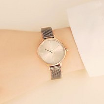 오에스티 심플 슬림 시크 블랙 메쉬 시계 OTW119423TPE