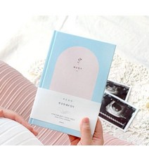 (일기장) 태교 일기 한 처음육아 문장, 핑크