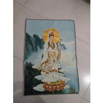 탱화 부처 불상 석가모니 불교 장식 그림 중국어 실크 자수 스탠드 관음 관음 여신 thangka 그림 벽화, 24x36, 협력사