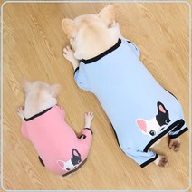 (토토네) 까꿍 불독 올인원 프렌치불독옷 중형견옷 소형견옷 S-2XL TO-00028, 퍼플