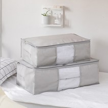 여기슈 겨울이불정리 봄맞이 깔끔한 정리 부직포 이불정리가방 정리함 당일발송, 중형