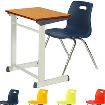HS초등기획1 학원용책걸상세트 학생용책상 학교 학습 교육 의자공부방 수강용 1인용교실, 화이트