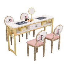 네일테이블 네일아트 대리석 모던 책상 테이블, 단일 드로우  길이 140 테이블 + 서랍