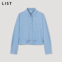 [리스트(LIST)] 코튼 스트링 크롭 셔츠_TWWSTN70060_BL