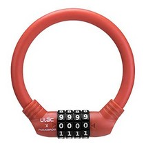 일본직발송 9. ULAC 자전거 열쇠 케이블락 크로스바이크 와이어락 경량 다이얼락 굵기 12㎜ 고절단대항 도, One Size_오렌지, One Size_오렌지, 오렌지