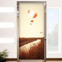아트박스/꾸밈 cb140-햇살이비추는갈대밭_현관문시트지