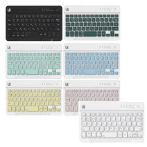 블루투스 컬러 슬림키보드 8인치 10인치 13인치 안드로이드 윈도우 ios mac호환 10m연결 c-type 충전 3개월 대기모드 45시간 작업 적은소음, 그린