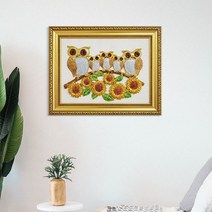 생기그림 해바라기 부엉이액자 풍수지리 인테리어 액자