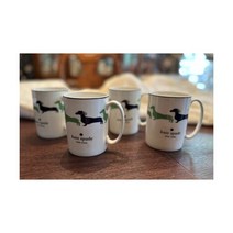 KATE SPADE NEW YORK BY Lenox(레녹스) 세트 4 WICKFORD 닥스훈트 10온스 머그 커피 컵