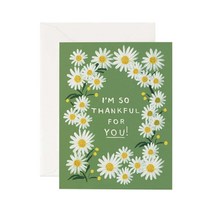라이플페이퍼 Daisies Thankful for You Card 감사 카드, 단품
