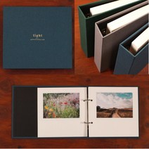 무즈앤뷰즈 4x6앨범 사진 포토북 만들기 남자친구 선물 커플 셀프 스크랩 포토 바인더, 다크그린