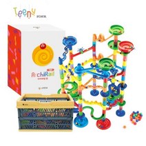 아키레일 두뇌발달 창의융합 건축교구 롤링 레일블록 탑 108p 안전재료