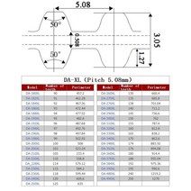 자동차 타이밍 타임 벨트 엔진 구동 교환 고무 양면 톱니 타이밍 벨트 300DXL-490DXL 동기 폭 10mm 1, 09 376DXL-10mm_01 1pcs