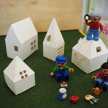 DIY 작은집 전개도 12개 4종 종이집 트리장식, 없음