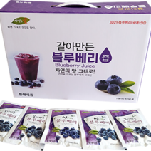 미인건강농장 갈아만든 블루베리즙, 1box, 100ml