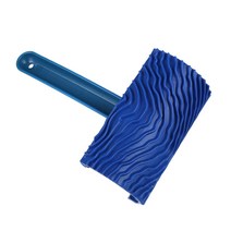파란색 고무 우드 그레인 페인트 롤러 브러시 DIY Graining 벽화 도구 핸들 벽 질감 아트 페인팅 응용 프로그램 도구
