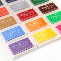 스탬프 패드 잉크 컬러 수성 잉크패드 스탬프잉크, 청록