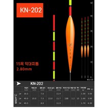 막대찌 민물 튜브 찌 노인 굵은 찌톱 장대 시인성, KN202, 2#