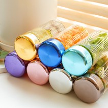 눈금 마이보틀 컬러메탈캡 트라이탄 물병, 골드 500ml