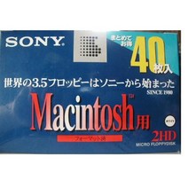 SONY 소니 (소니) 매킨토시 포맷 2HD 단체 40 조각 3.5 -INCH FLOPPY (흰색) 40MF2HDGEMC, 상품명참조