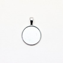 레진아트/프레임악세사리/작은 원형메달/은색