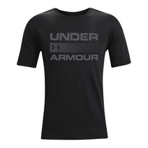언더아머 남성용 팀 이슈 워드마크 반소매 티셔츠 레드 152764, X-Large, Black (001)/Grey, Black (001)/Grey