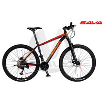 [사바코리아] SAVA 사바 300 27단 27.5/29인치 MTB 자전거 2021, Black/Red, 27.5x17