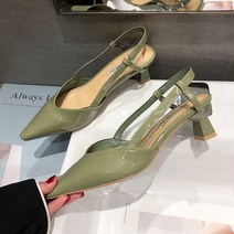 SAMARA 여성 심플 슬링백 캐주얼 펌프스힐 샌들힐(5CM) mLX125