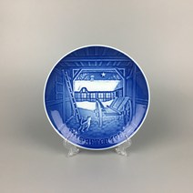 빙앤그뢴달 코펜하겐 장식접시 JULE AFTEN 1985