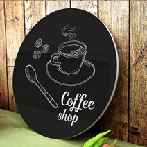 [바보사랑] 원형아크릴액자_원형아크릴액자_모던커피숍