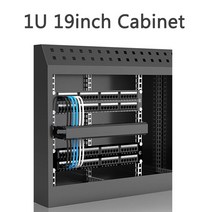19 인치 1U 서버 랙 금속 케이블 관리 수평 마운트 24 슬롯 손가락 덕트 와이어 홀더 CAT6 RJ45 어댑터, 한개옵션0
