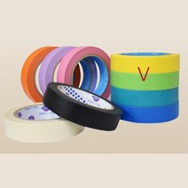 차내장재부착용 마스킹테이프 그린 24mm 접착력최고 뒷면비침없음 내열도우수 아이병풍DIY용, 1개