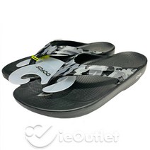 우포스 슬리퍼 쪼리 NEW OOFOS 여성 Oolala Luxe Comfort Sandal Flip-Flops Thongs Black Gray Camo