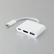 USB3.1 마이크로소프트 서피스고(Go) C타입 컨버터 USB3.0 HDMI, 1개, CL518-White