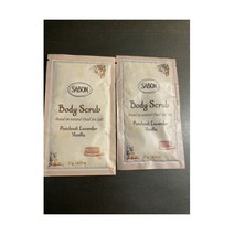 SABON 사봉 Body Scrub Patchouli Lavendar Vanilla 15 g .52 oz Sample NEW X2 102053
