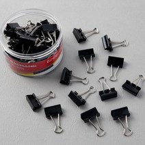 48P 2.5cm 사무 집게 블랙 더블 클립 세트 프린트 미술놀이 회사 그림그리기 인쇄 팝아트 출력