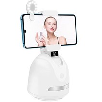 TRELC 스마트 트래킹 폰 홀더 360° 수평 및 45° 수직 회전 자동 페이스 오브젝트 추적 마운트 블로그 슈팅 라이브 스트리밍을 위한 슈팅 스탠드 앱 필요 없음(셀카