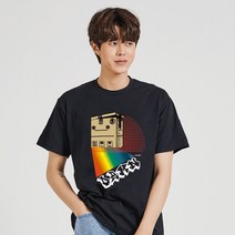 키밍 박스 택배 무지개 흰티코디 시원한여름티