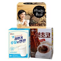 [조한스토어] 담터 자판기 우유맛 한잔 10T + 핫초코 16T + 호두 아몬드 율무차 15T 묶음 스틱 분말, 1세트