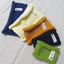 아토즈 핸드메이드 뜨개 강아지 고양이 넥워머 니트 목도리 목폴라, L, 핑크