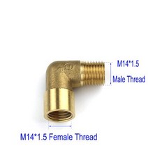 이경니플 2개1세트단 NuoNuoWell 구리 파이프 암수 나사 감소 커넥터 황동 어댑터 M14 M22 1/2 인치 1, 12M