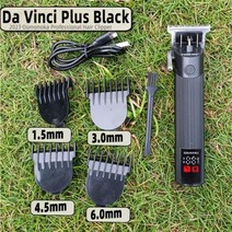 미용실바리깡 2023 T9 0mm 전문 헤어 클리퍼 수염 트리머 전기 충전식 남성 헤어 면도기 수염 이발사 헤어 컷 커팅 머신, Da Vinci-Plus Black