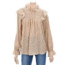 무자크 GD01 어깨날개잔꽃무늬블라우스 ML7WBL05