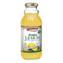 레이크우드 유기농 100% 퓨어 레몬주스, 370ml, 1병