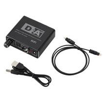GRWIBEOU-HIFI DAC 디지털-아날로그 오디오 컨버터 RCA 3.5mm AUX eadphone 증폭기 토스링크 광 동축 출력, [01] Black