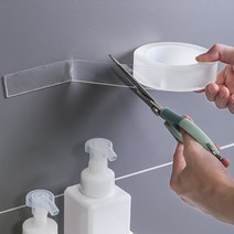 No브랜드 깨끗이붙고는떨어지는 초강력 투명 방수 양면 테이프 실리콘 틈새차단 욕실 싱크대 아크릴 3미터