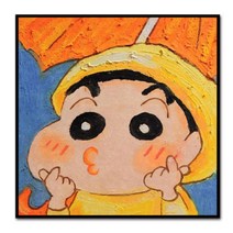 집콕 필수템 쉬운 DIY 크레용 신짱 짱구 유화 그리기 세트 23종 색칠 그림 집순이 취미 아이템, 30x30cm, 13