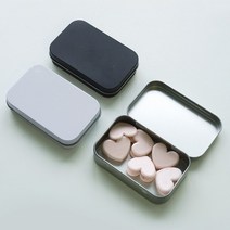 사각 틴케이스 철제 케이스 2size 3color 알루미늄 정리 보관함, M 블랙, 1개, 블랙