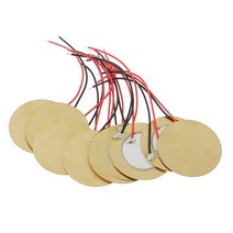 10pcs 35mm 피에조 소자 부저 사운더 센서 트리거 드럼 디스크+ 와이어 구리