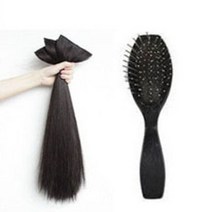 일월전빵 긴생머리 똑딱이 헤어피스 붙임머리 50cm 2피스 3개+가발빗, 다크브라운